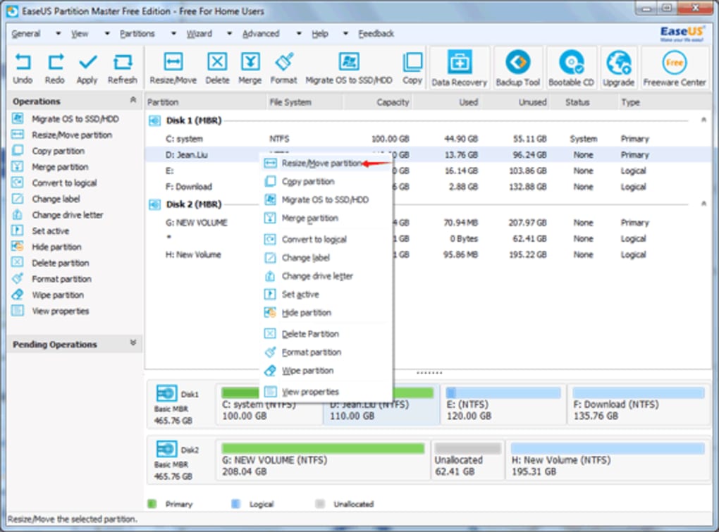 free download easeus partition master